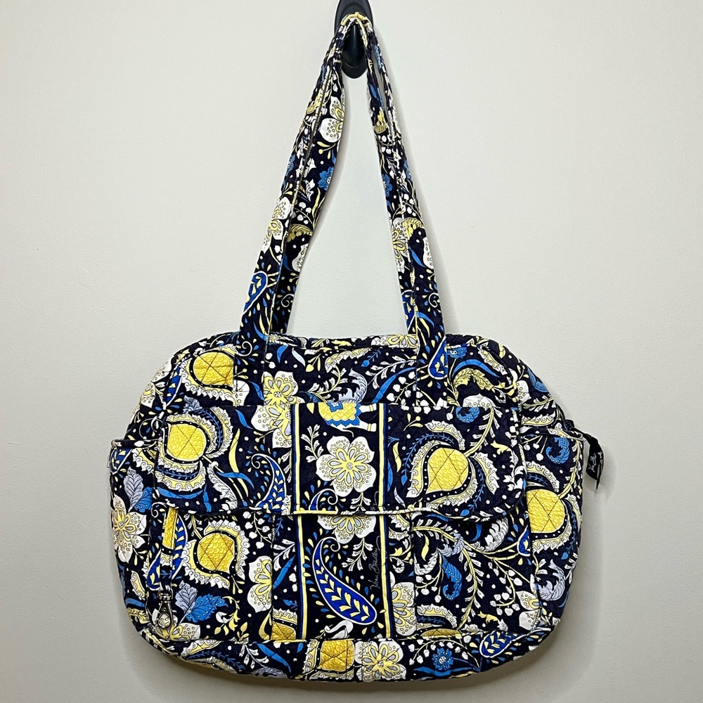 Vera Bradley Blue and Yellow Diaper Bag with Celestial Design